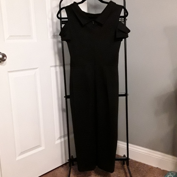Black 60's style body-con wiggle dress - Picture 4 of 4